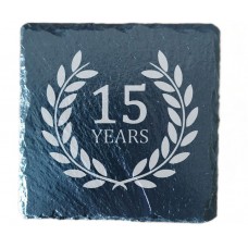 15th Years with Leaf Drinks Coaster