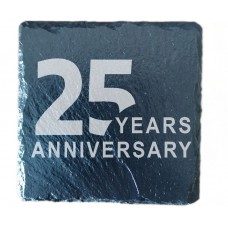 25th Year Anniversary Drinks Coaster