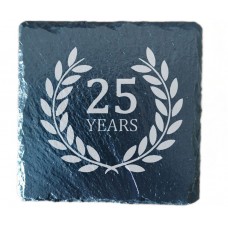 25th Years with Leaf Drinks Coaster