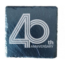 40th Year Anniversary Drinks Coaster