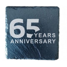 65th Year Anniversary Drinks Coaster