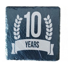 10th Year Anniversary Drinks Coaster 