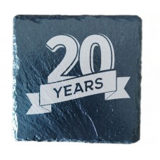 20th Year Anniversary Drinks Coaster
