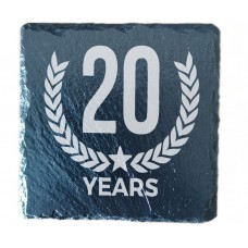 20th Year Anniversary Drinks Coaster