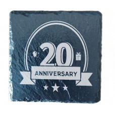 20th Year Anniversary Drinks Coaster