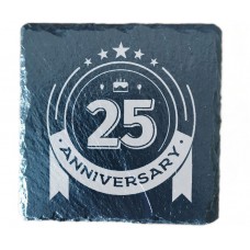 25th Year Anniversary Drinks Coaster