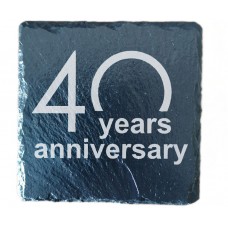 40th Year Anniversary Drinks Coaster