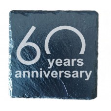 60th Year Anniversary Drinks Coaster