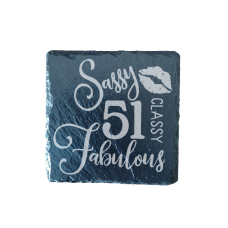 Sassy At 51 Birthday Drinks Coaster Sassy At 51 Birthday Drinks Coaster