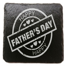 Happy Fathers Day Badge Coaster