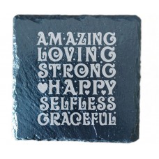 Amazing, Loving, Strong, Selfless, Greaceful Drinks Coaster