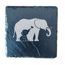 Elephant and Baby Drinks Coaster