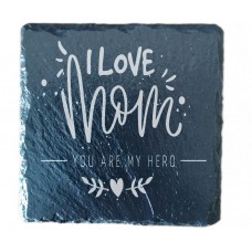 I Love Mom Drinks Coaster