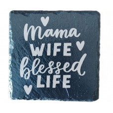 Mama Wife Blessed Life Drinks Coaster