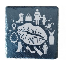 With a Kiss Drinks Coaster