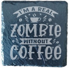 Zombie Without Coffee Drinks Coaster