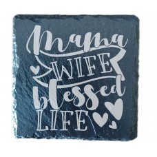 Mama Wife Blessed Life Drinks Coaster