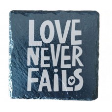 Love Never Fails Drinks Coaster
