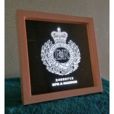Army Regiment/Cap Badge Globox- illuminated picture frame